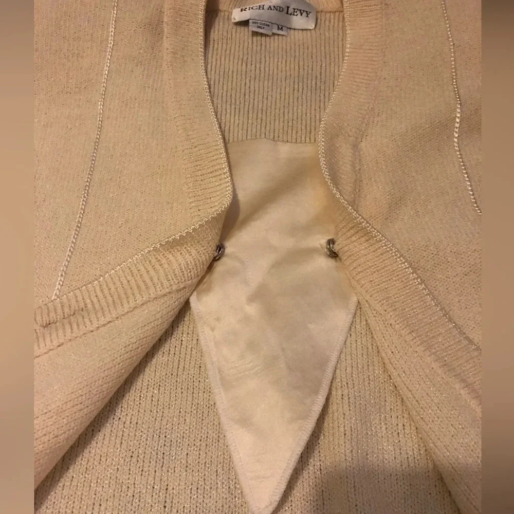 Vintage Rich and Levy Knit Blazer with Shoulder Pads - Picture 3 of 5